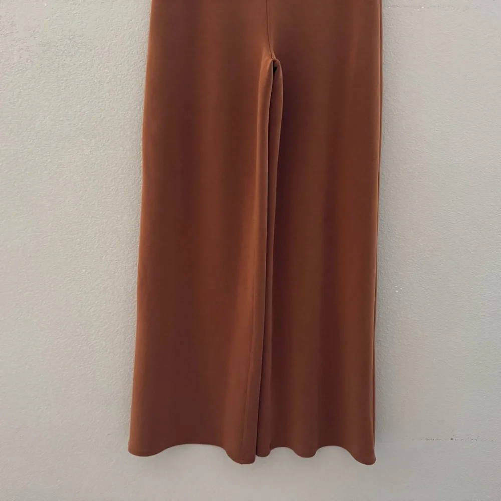 Spanx Air Essentials Wide Leg Pant Womens Large Tall Butterscotch Casual Comfy - Picture 8 of 13